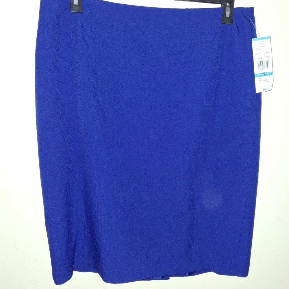 Black Label By Evan Picone Cobalt  Blue Women's Skirt Size 16
